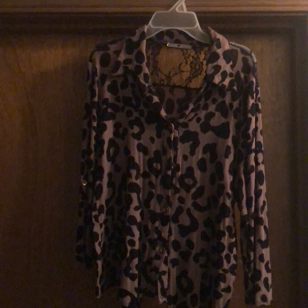 Leapord print top